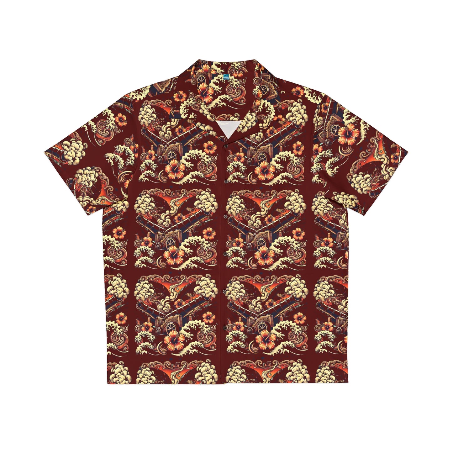 Dark Maroon Hawaiian Shirt - Cannons