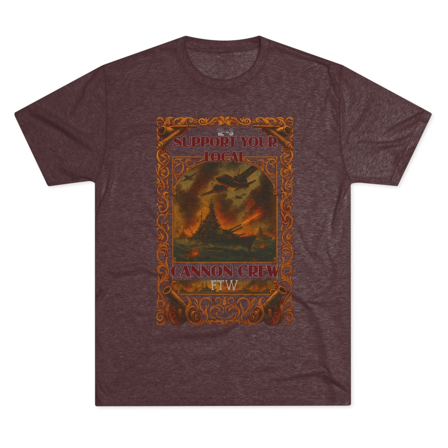 Sea Battle-Support Cannon Crew Tee, Ultra soft