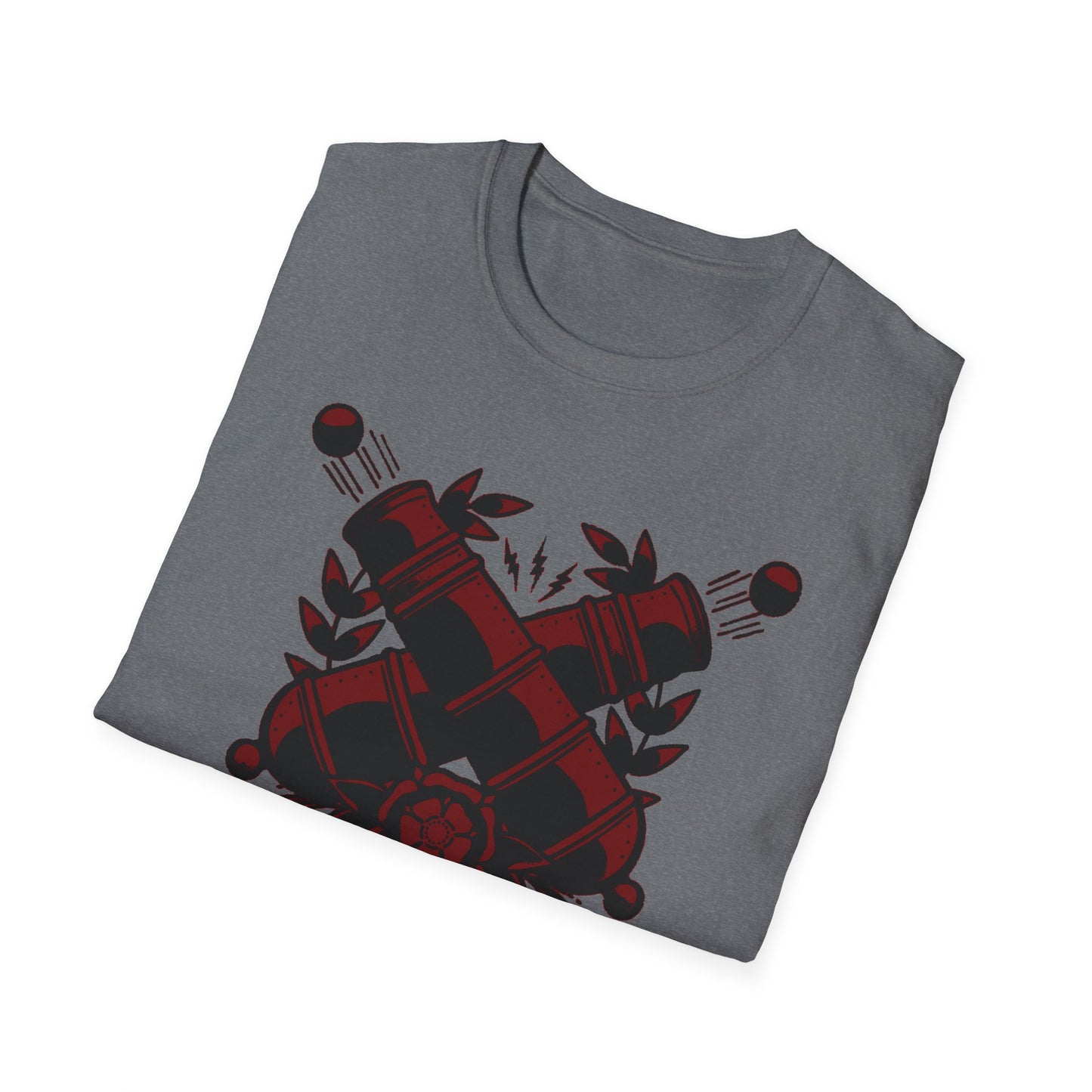 Maroon and Grey Soft T-Shirt - Support Design