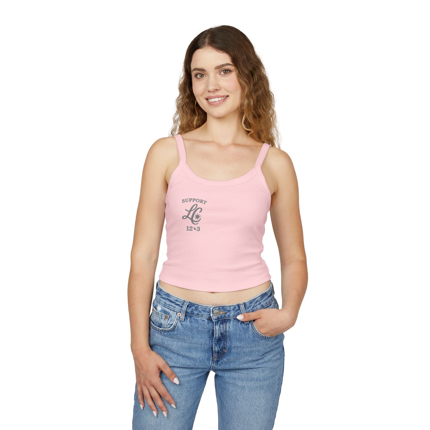 Support LC Women's Spaghetti Strap Tank Top - Casual and Trendy Summer Essential