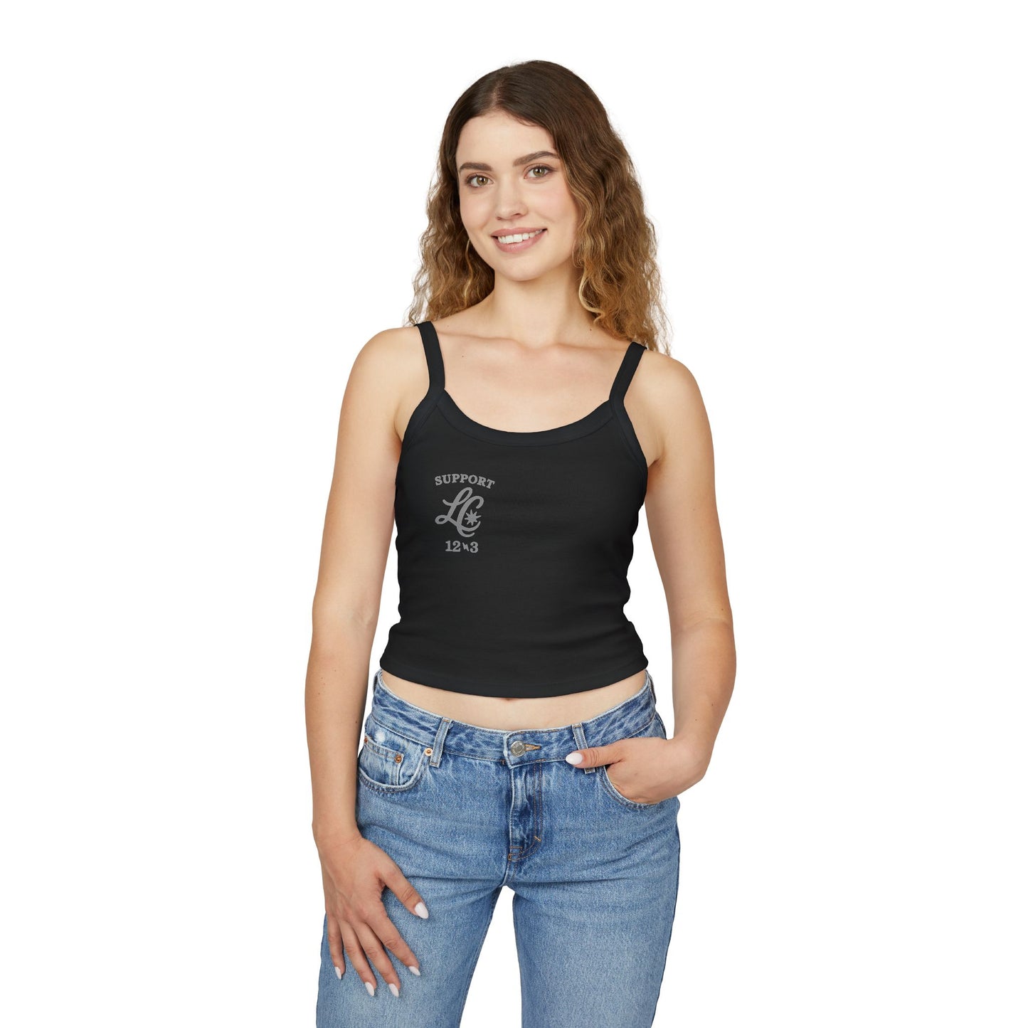 Support LC Women's Spaghetti Strap Tank Top - Casual and Trendy Summer Essential