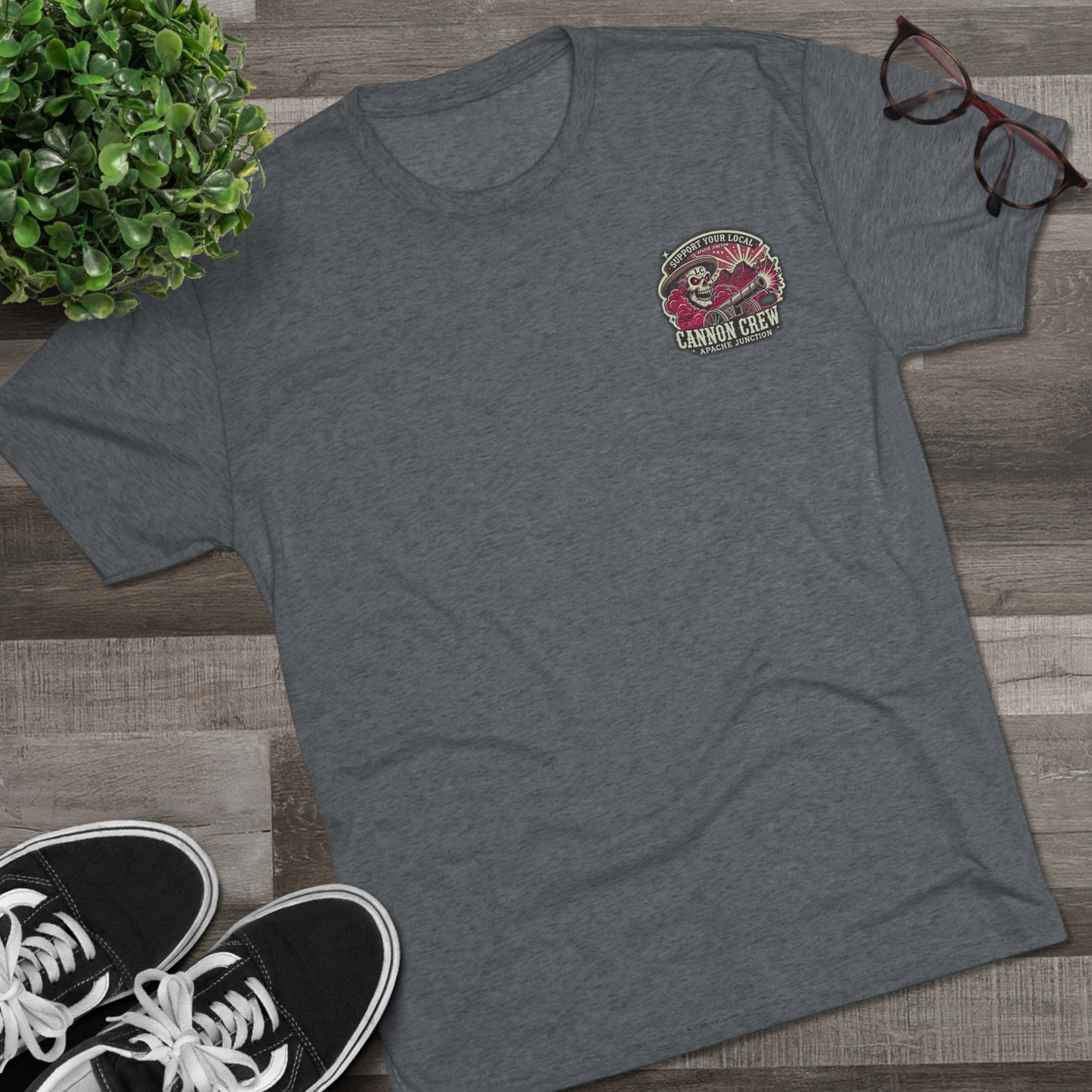 Support Your Local Cannon Crew - Apache Junction - Unisex Tri-Blend Crew Tee
