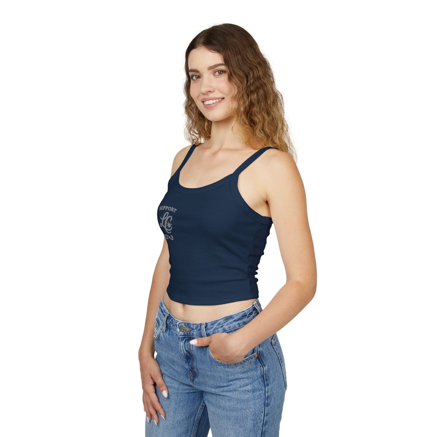 Support LC Women's Spaghetti Strap Tank Top - Casual and Trendy Summer Essential