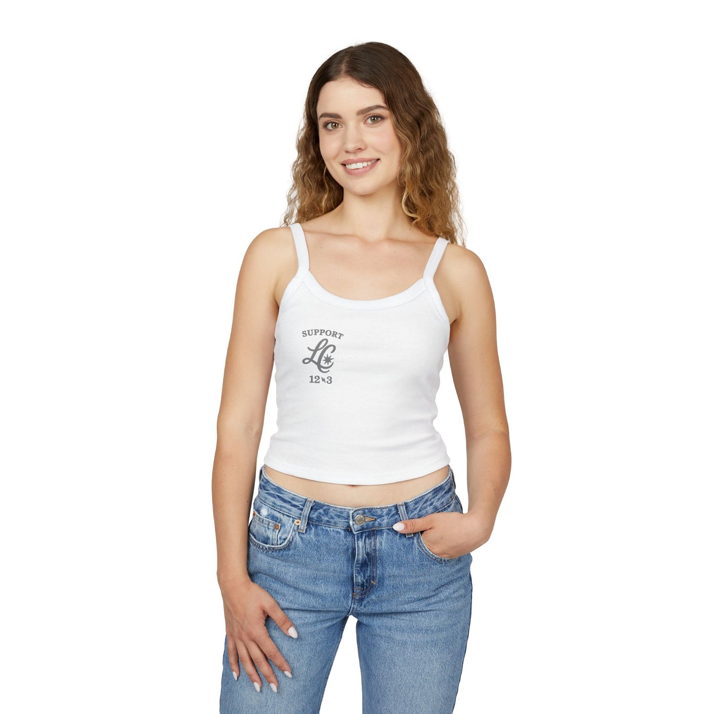 Support LC Women's Spaghetti Strap Tank Top - Casual and Trendy Summer Essential