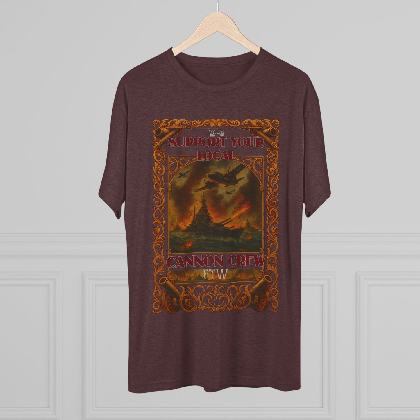 Sea Battle-Support Cannon Crew Tee, Ultra soft