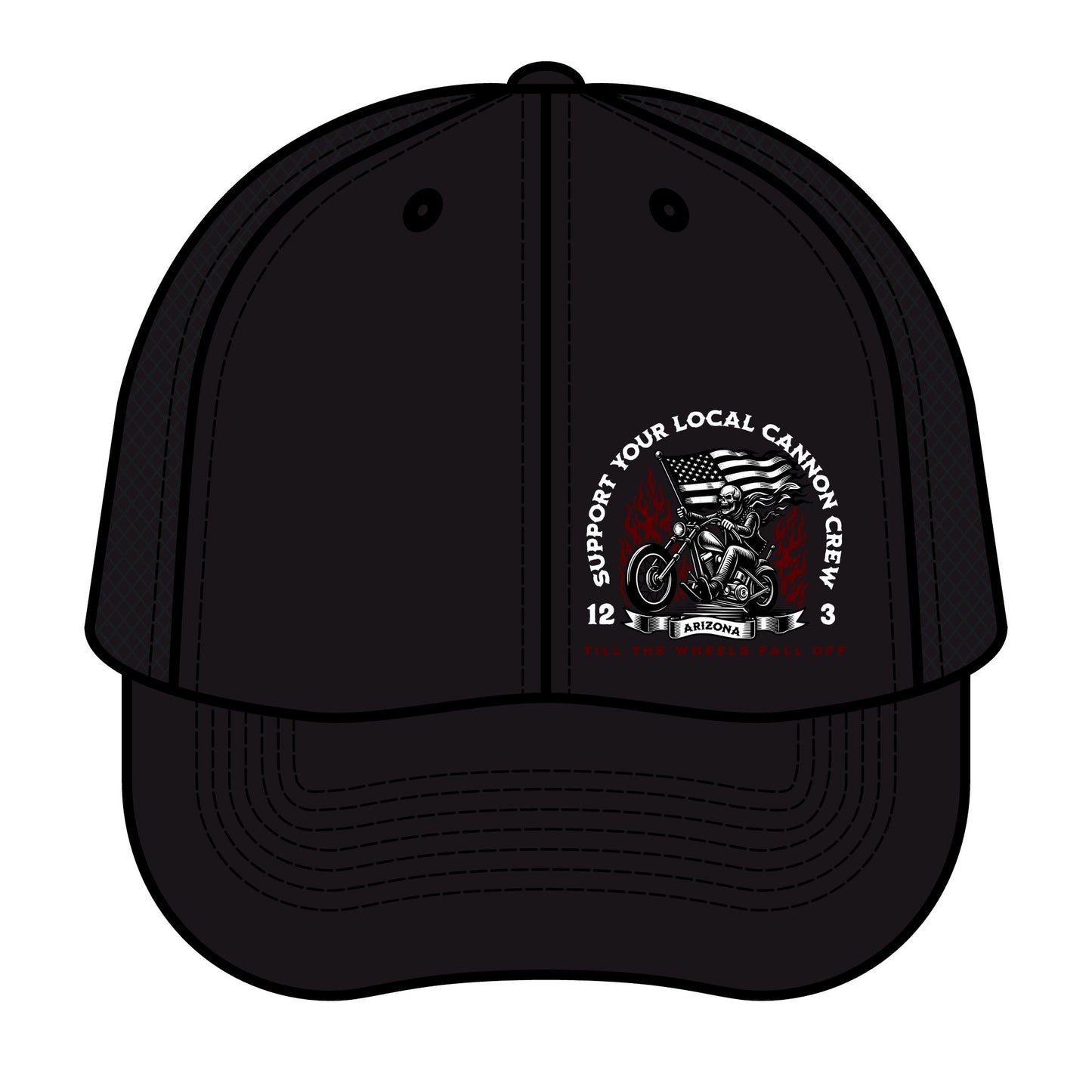 Skull Rider Trucker Retro Hat