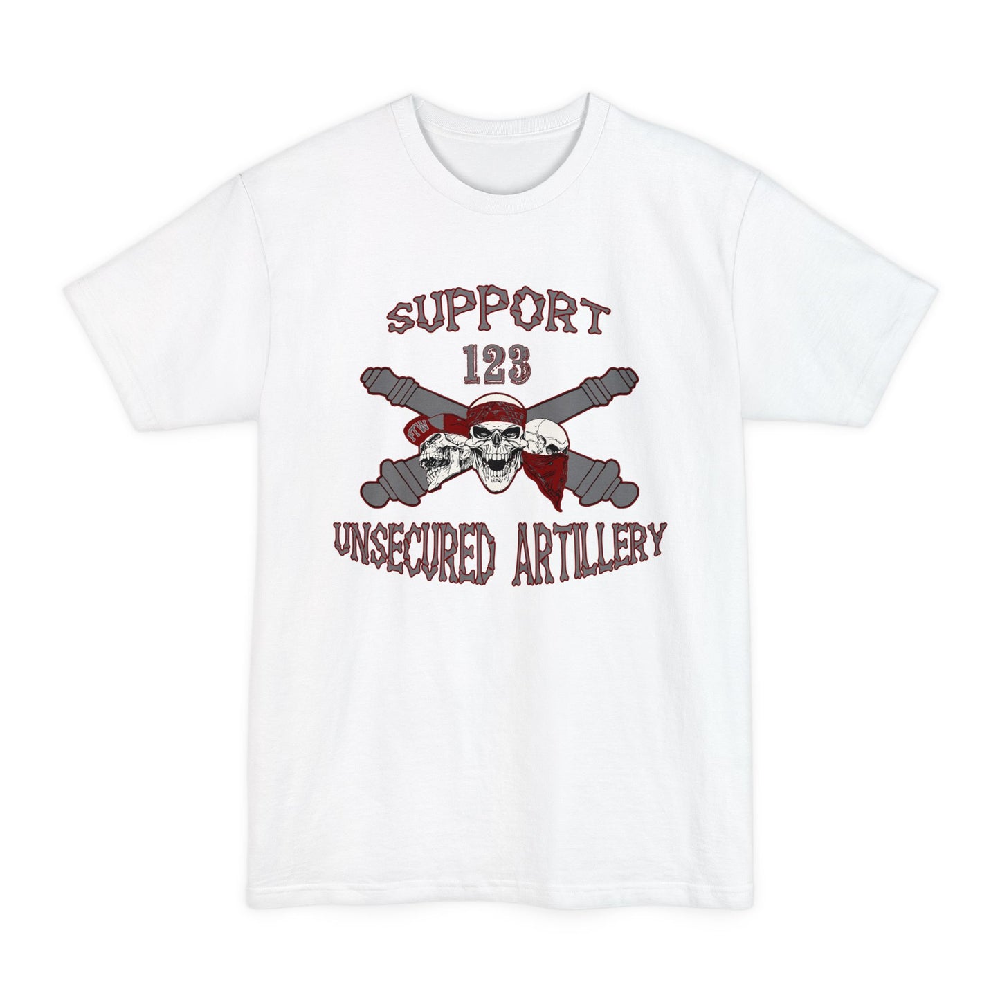 Support 123 Unsecured Artillery T-Shirt (Beefy Sizes)