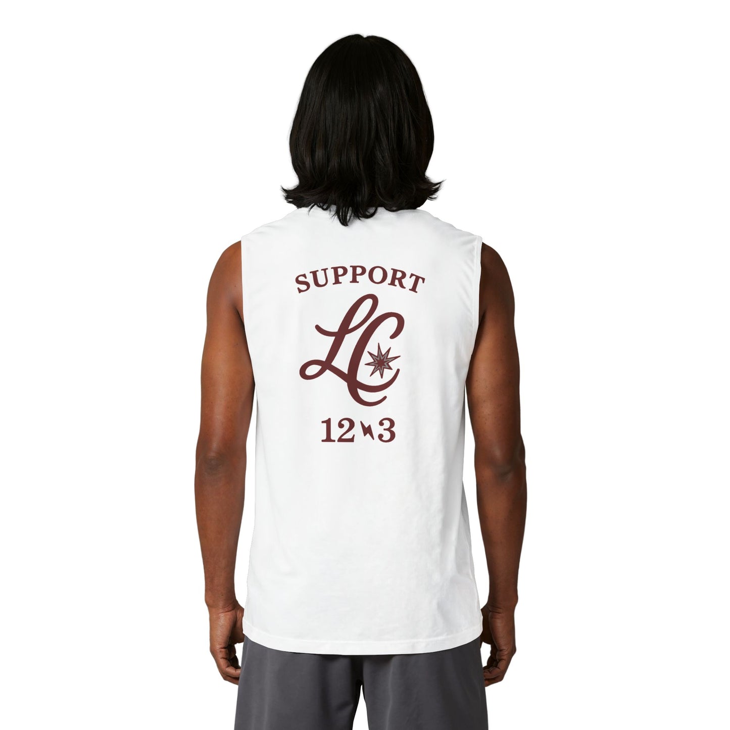 Support LC Muscle Tank — Retro Script Logo Tank Top