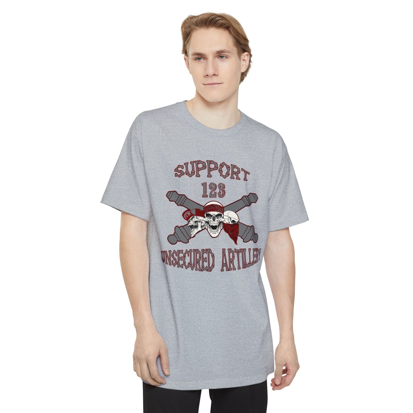 Support 123 Unsecured Artillery T-Shirt (Beefy Sizes)