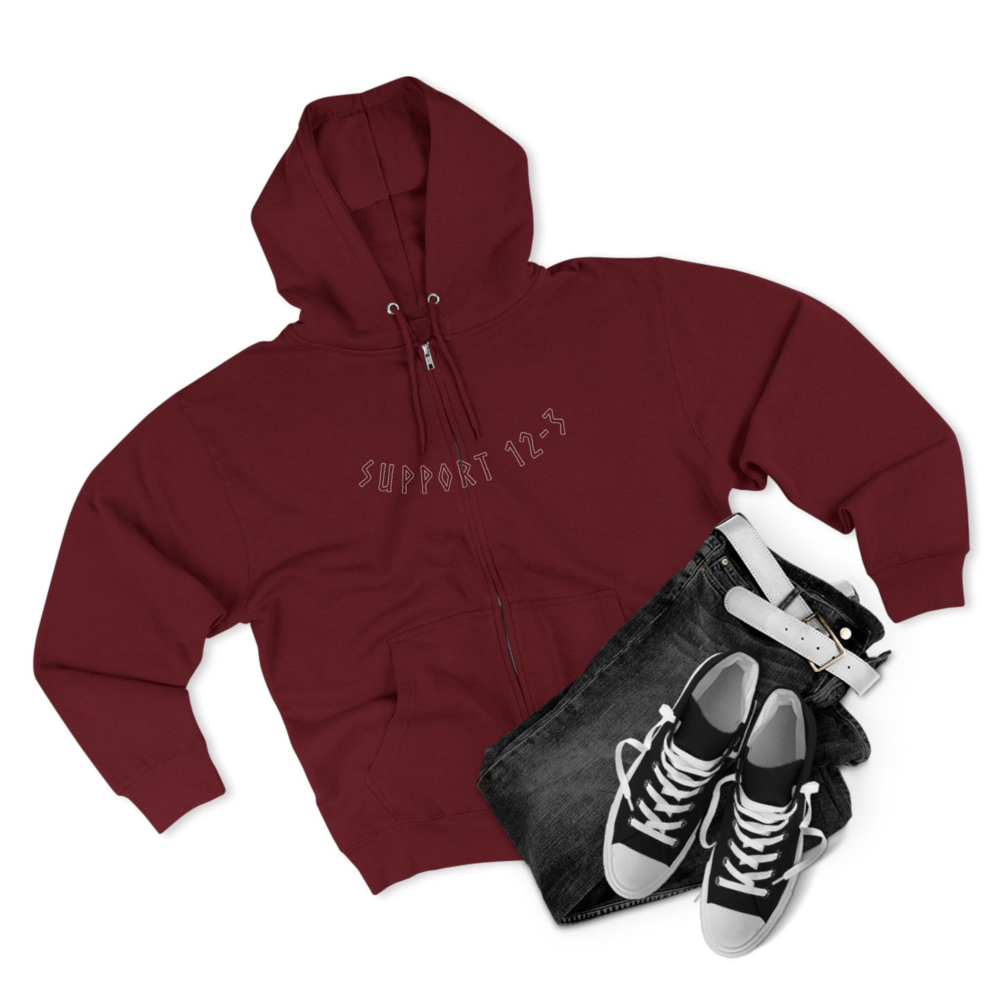 Zip Hoodie — "Support Your Local Cannon Crew" Retro Cannon Graphic