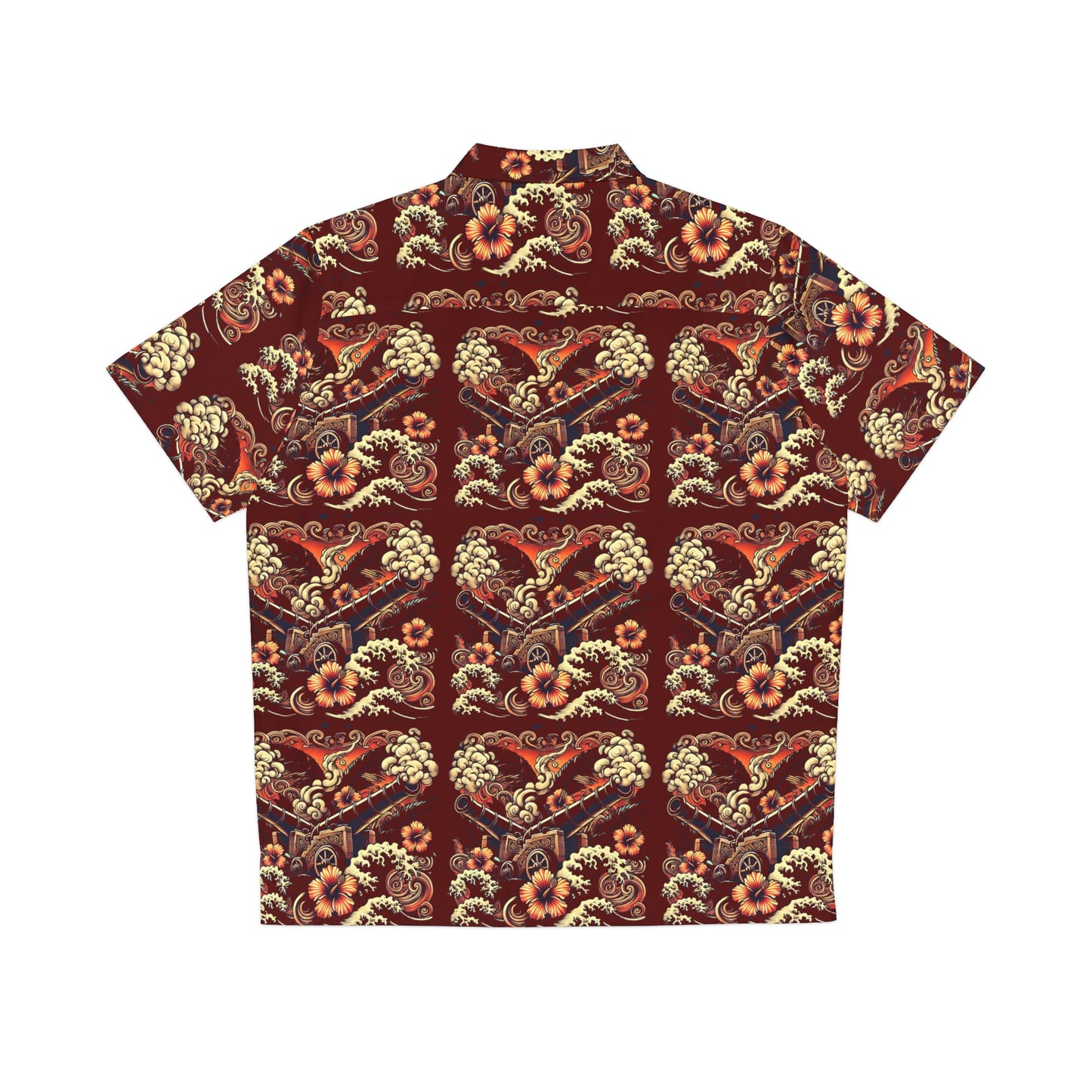 Dark Maroon Hawaiian Shirt - Cannons