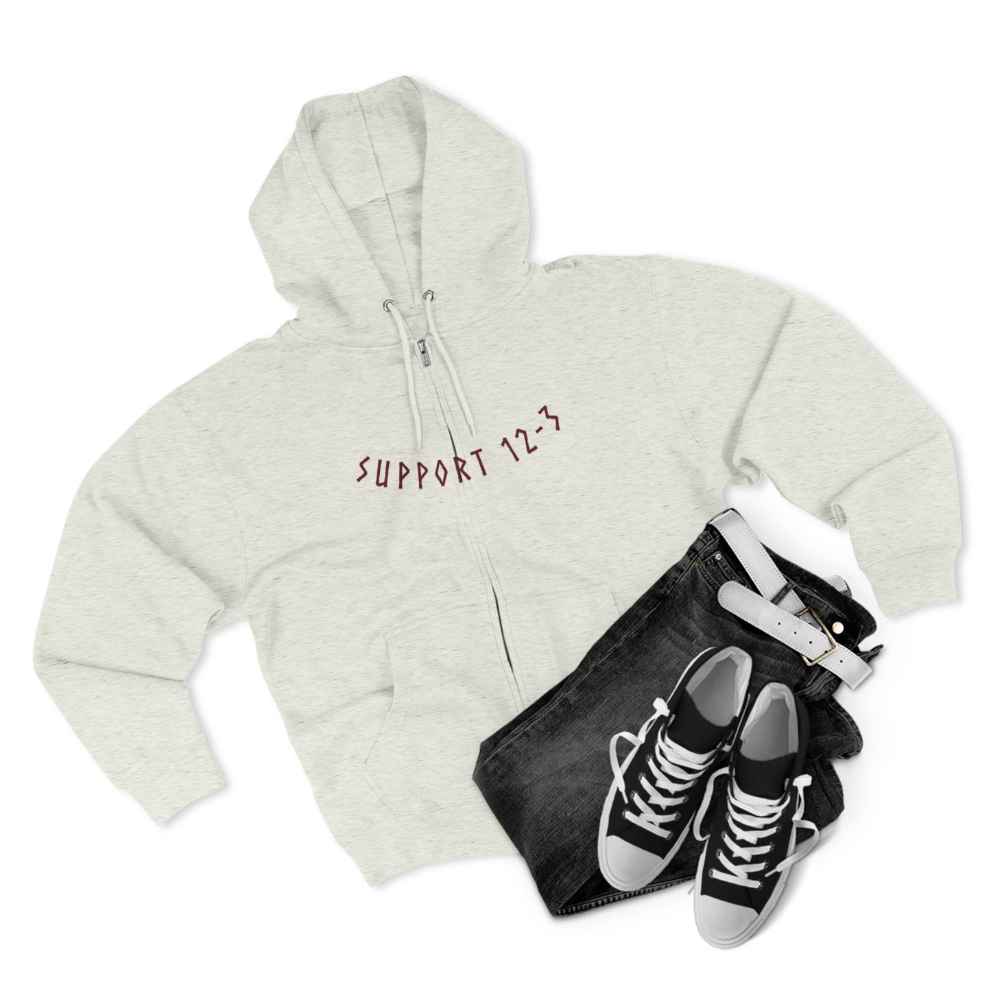 Zip Hoodie — "Support Your Local Cannon Crew" Retro Cannon Graphic