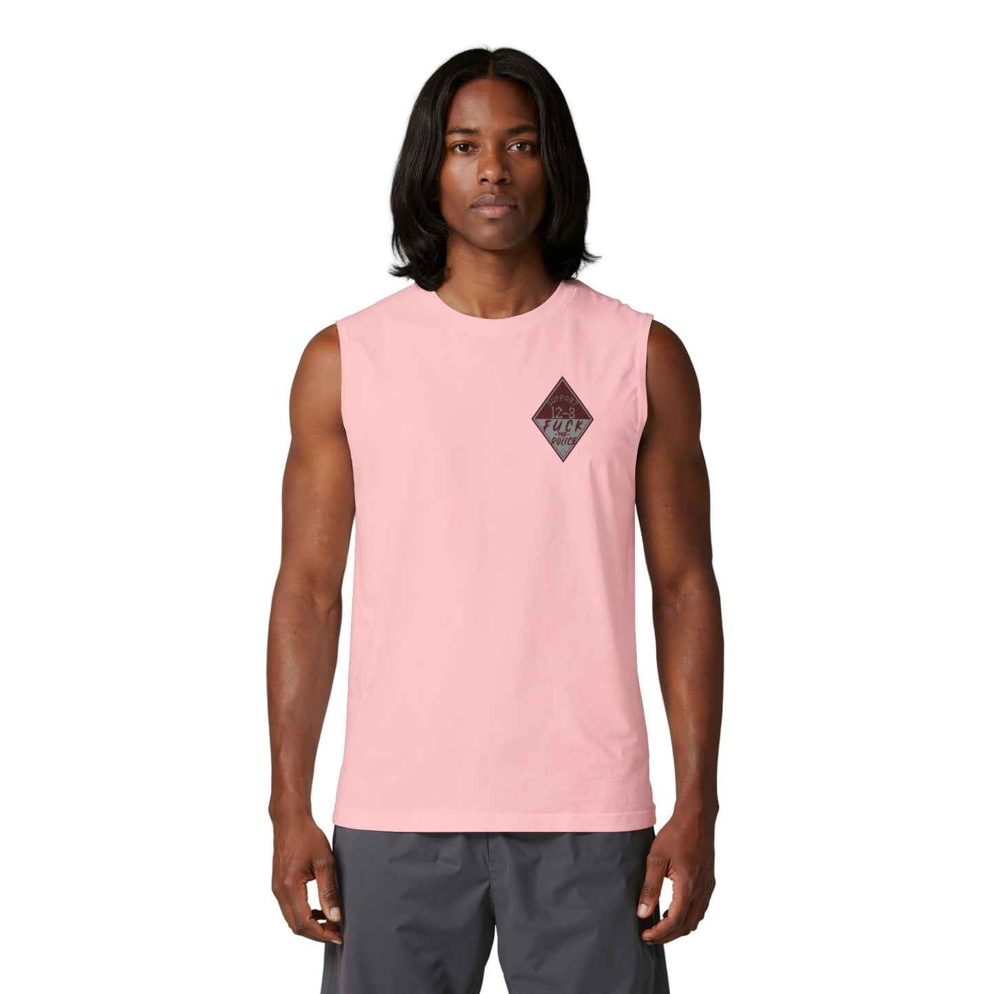 Muscle Tank — "Support 12-3, Fuck the Police" Diamond