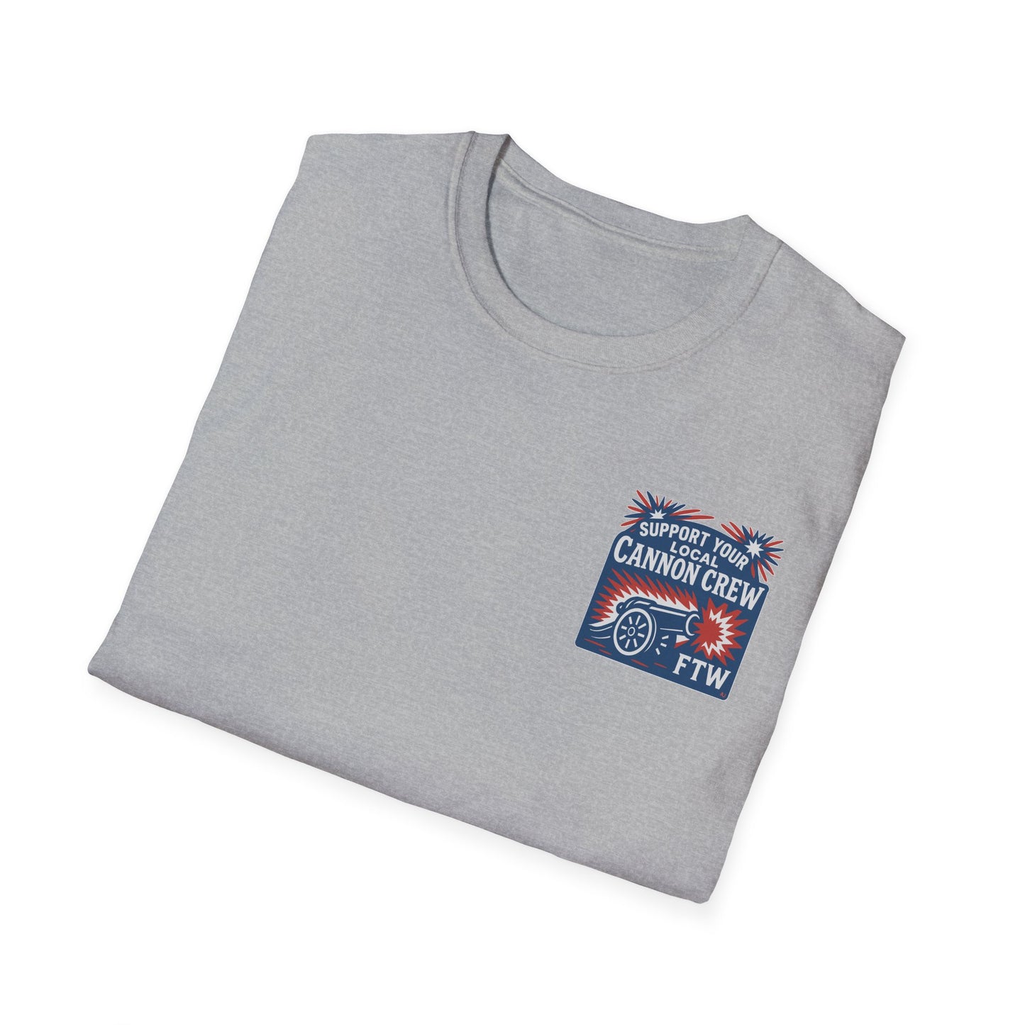 Support Your Local Cannon Crew Unisex Softstyle T-Shirt - Casual Graphic Tee for Events & Celebrations