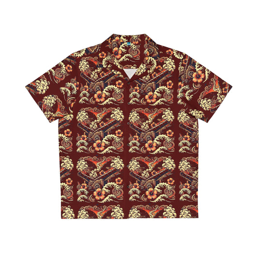 Dark Maroon Hawaiian Shirt - Cannons