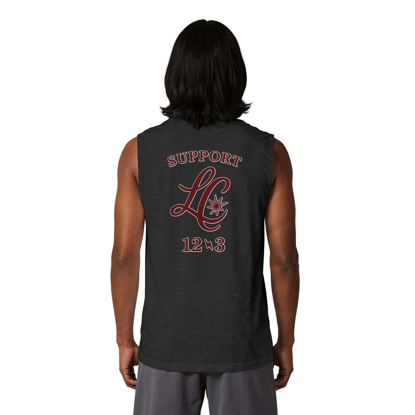 Support LC Muscle Tank — Retro Script Logo Tank Top
