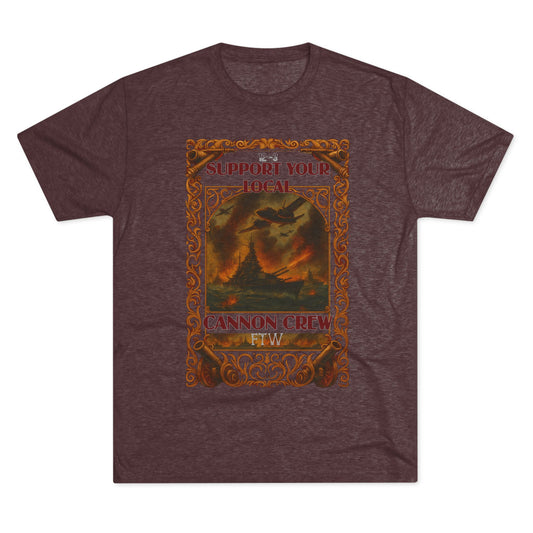 Sea Battle-Support Cannon Crew Tee, Ultra soft