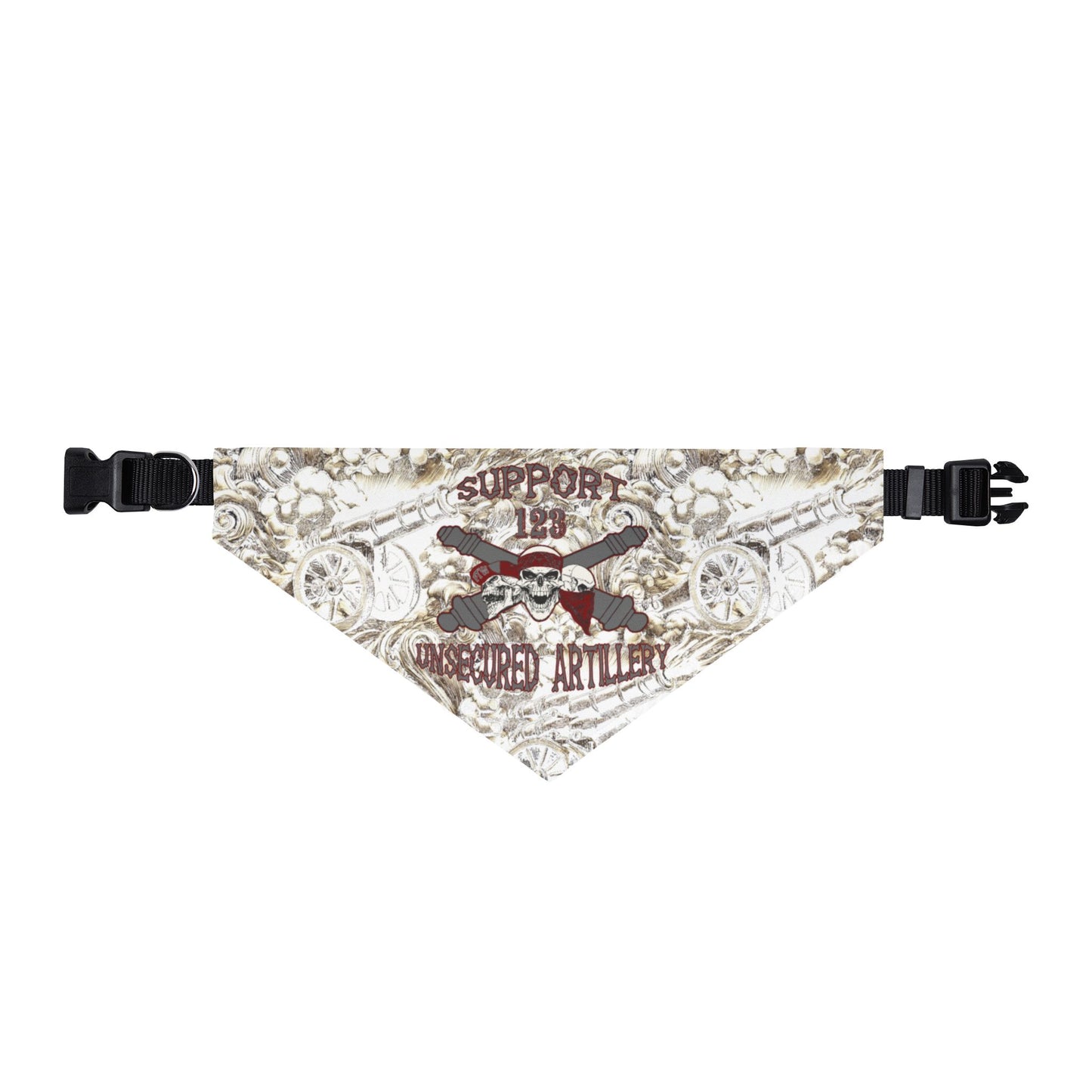 Clip-On Pet Bandana — 'Support Unsecured Artillery'