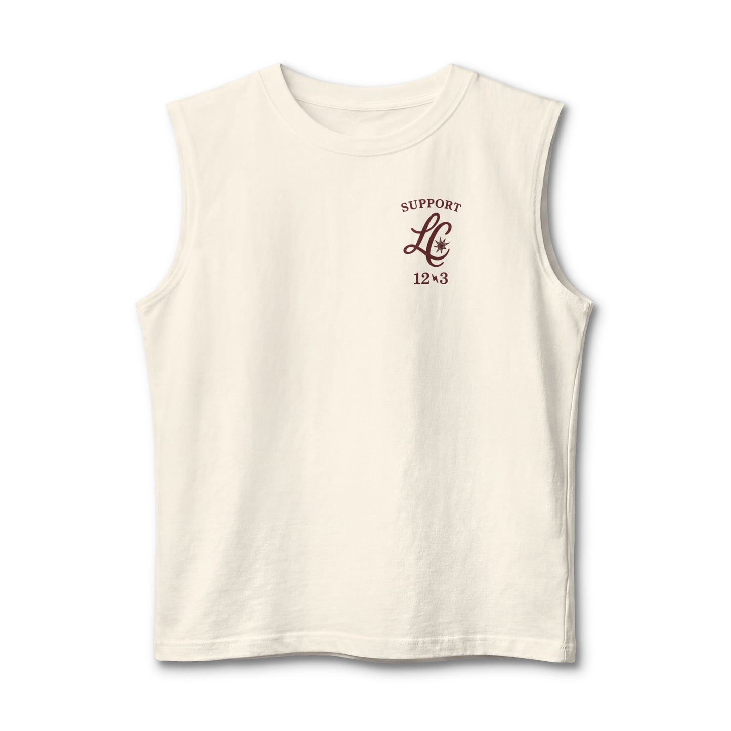 Support LC Muscle Tank — Retro Script Logo Tank Top