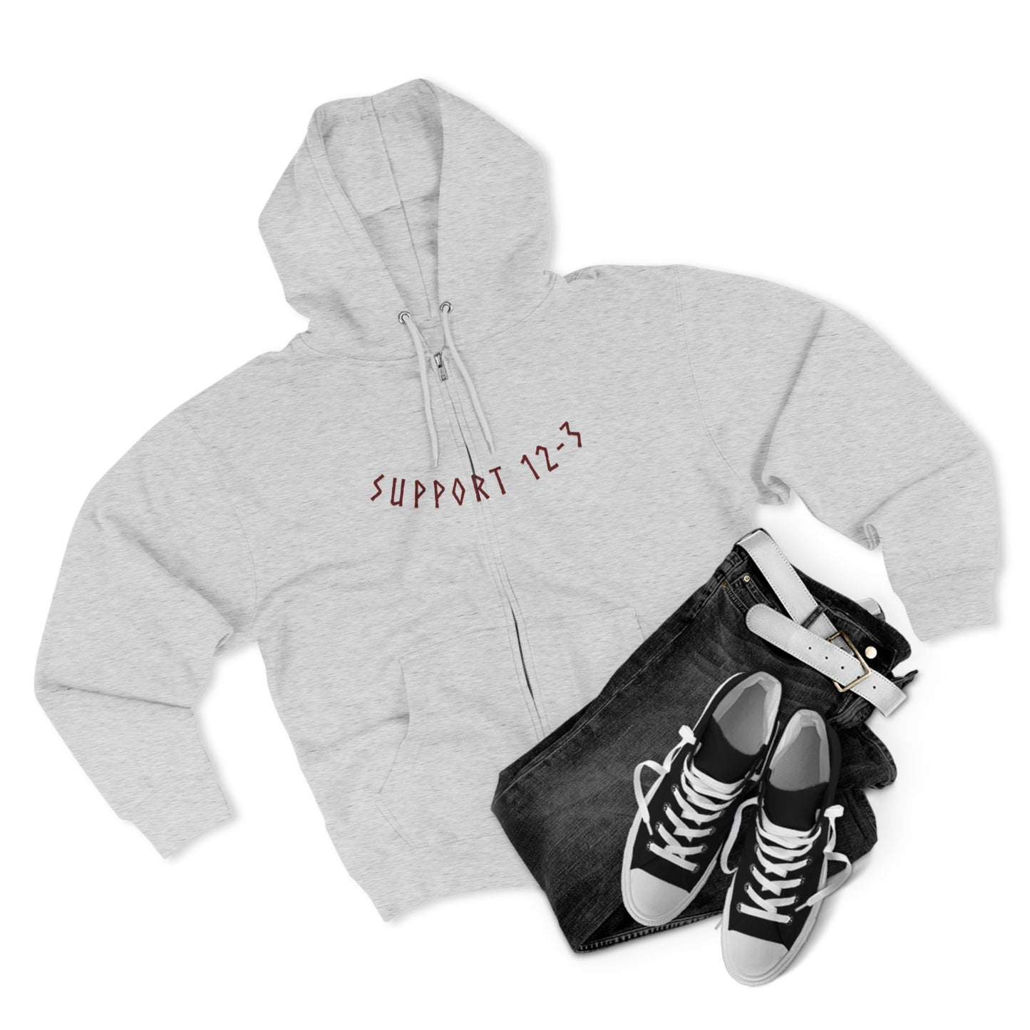 Zip Hoodie — "Support Your Local Cannon Crew" Retro Cannon Graphic