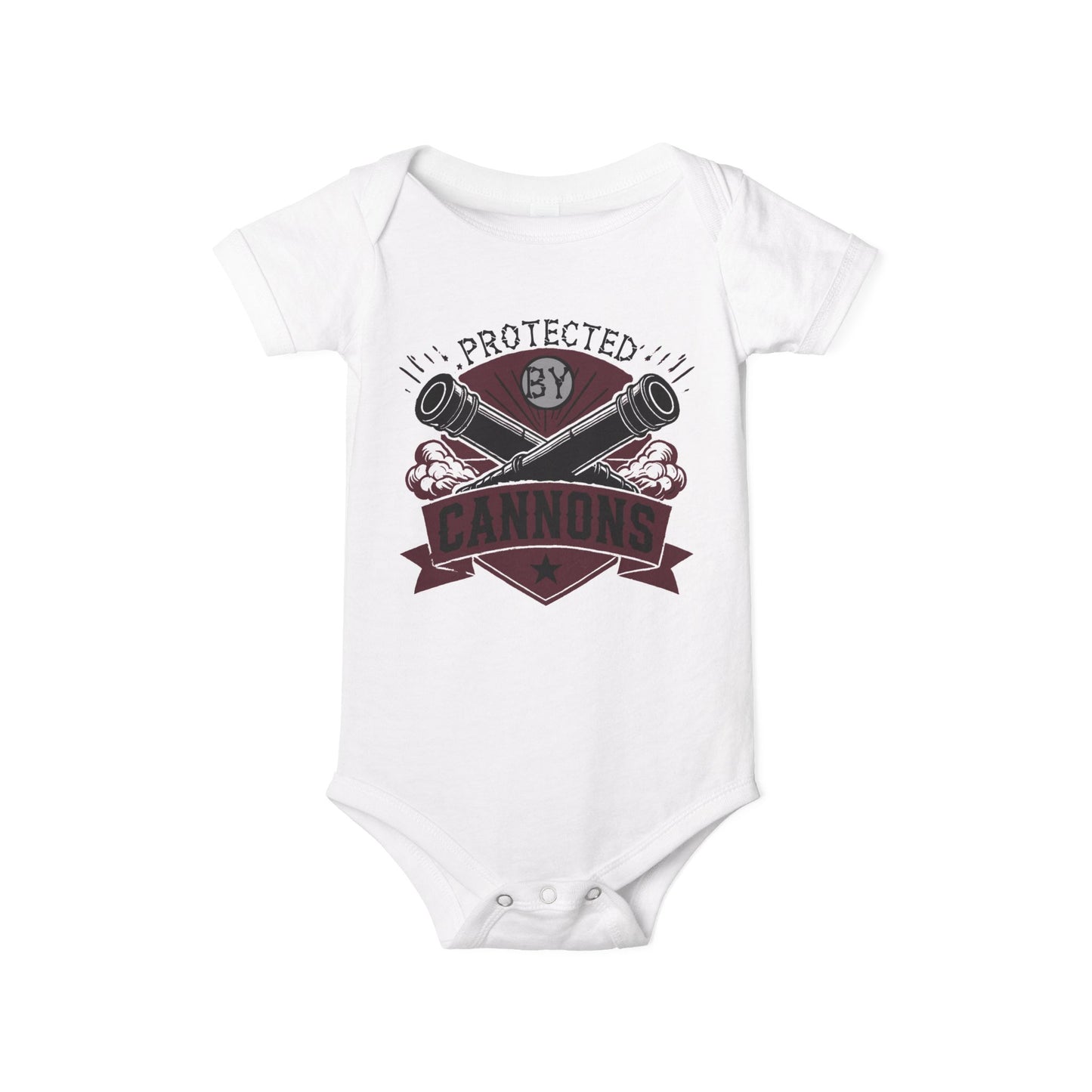 Baby Bodysuit - "Protected by Cannons"