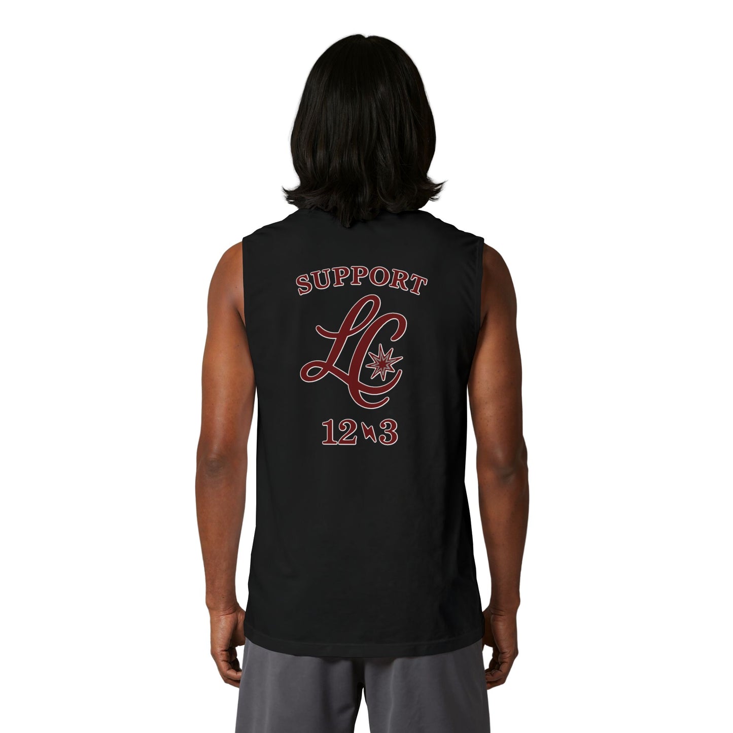 Support LC Muscle Tank — Retro Script Logo Tank Top