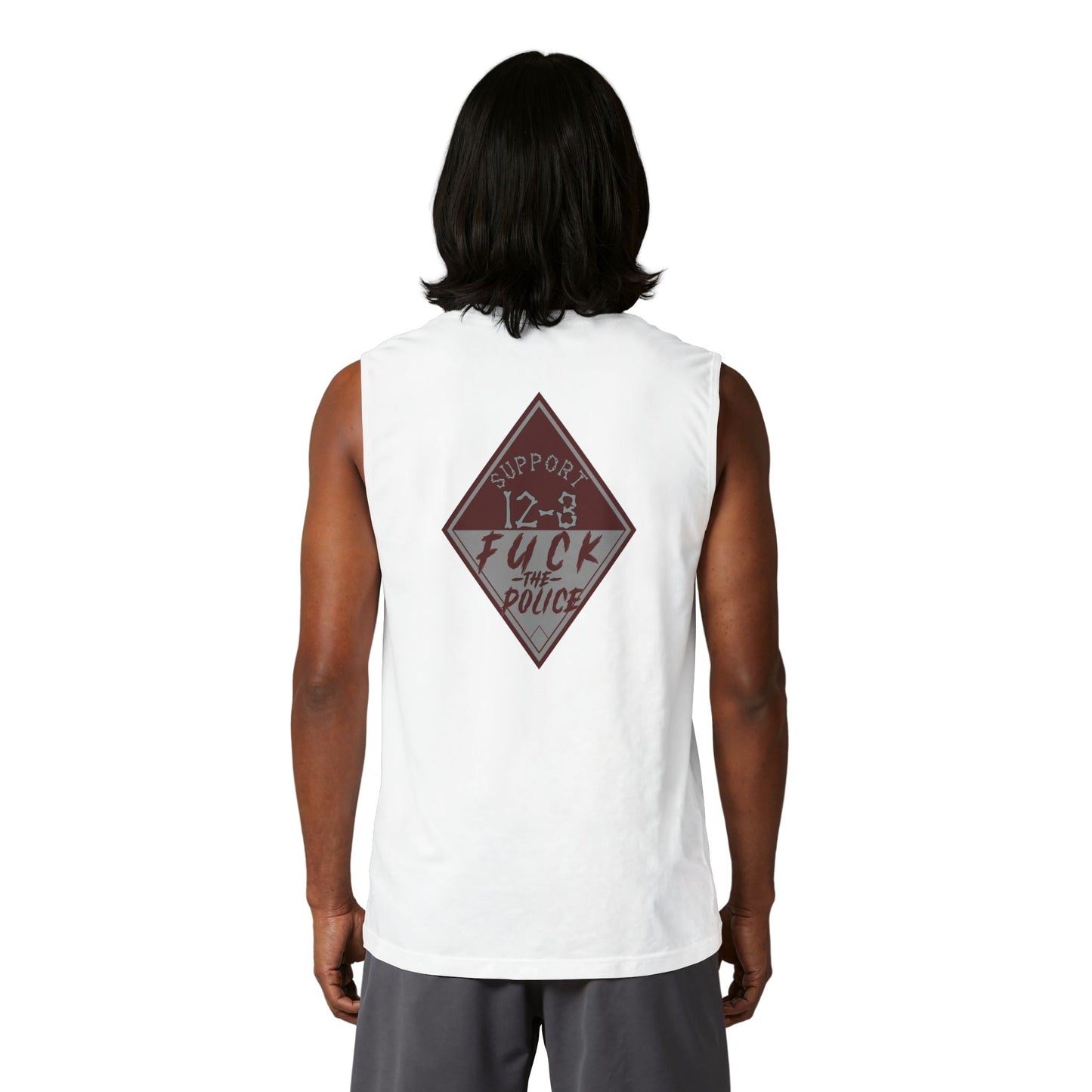 Muscle Tank — "Support 12-3, Fuck the Police" Diamond