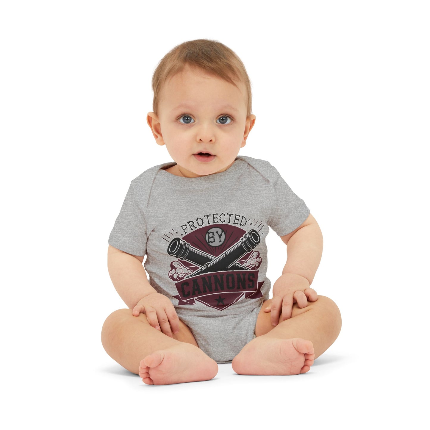 Baby Bodysuit - "Protected by Cannons"