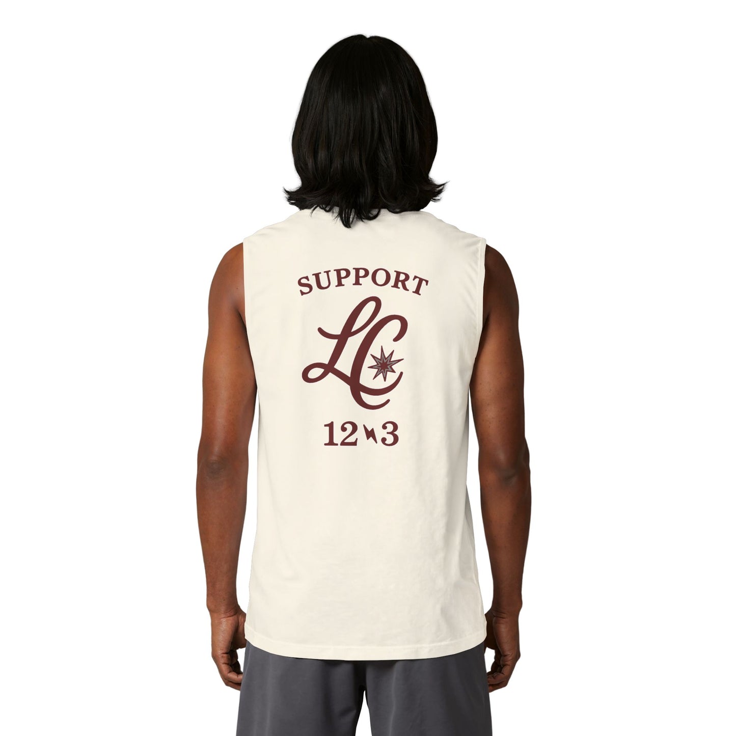 Support LC Muscle Tank — Retro Script Logo Tank Top