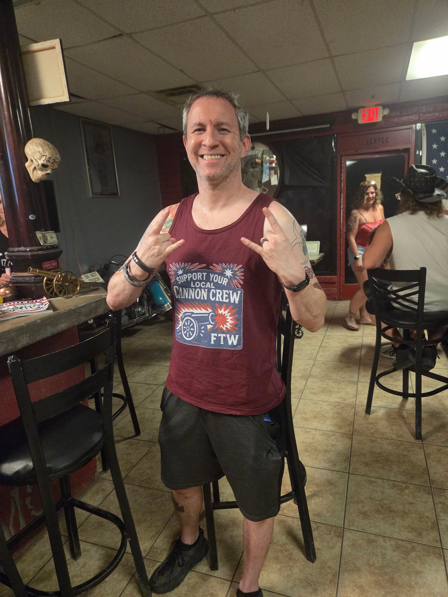 Support Your Local Cannon Crew Tank Top
