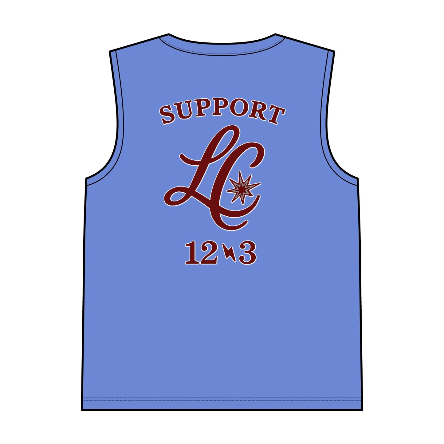 Support LC Muscle Tank — Retro Script Logo Tank Top