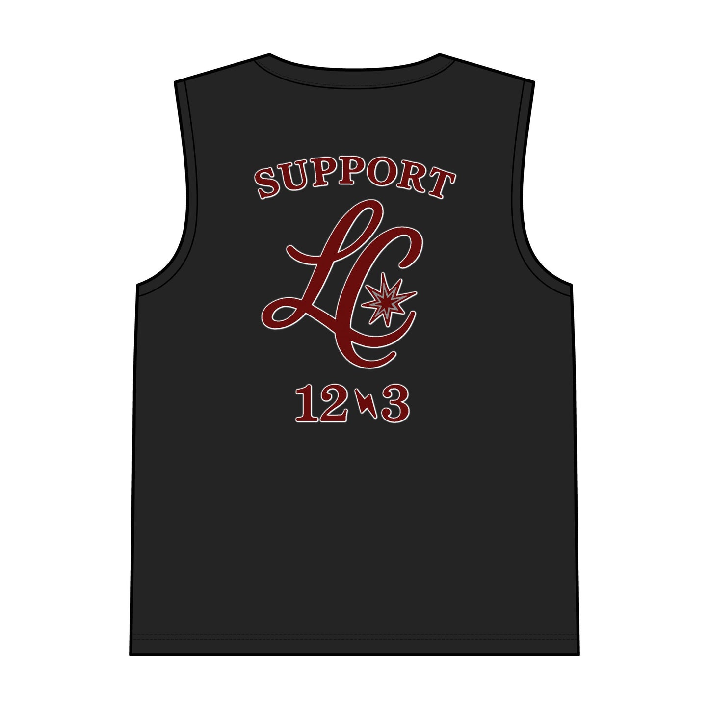 Support LC Muscle Tank — Retro Script Logo Tank Top