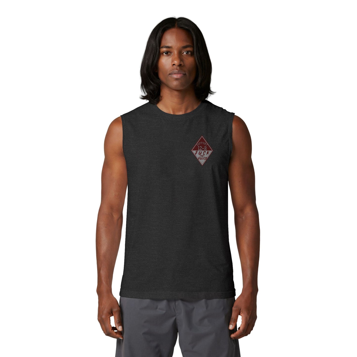 Muscle Tank — "Support 12-3, Fuck the Police" Diamond