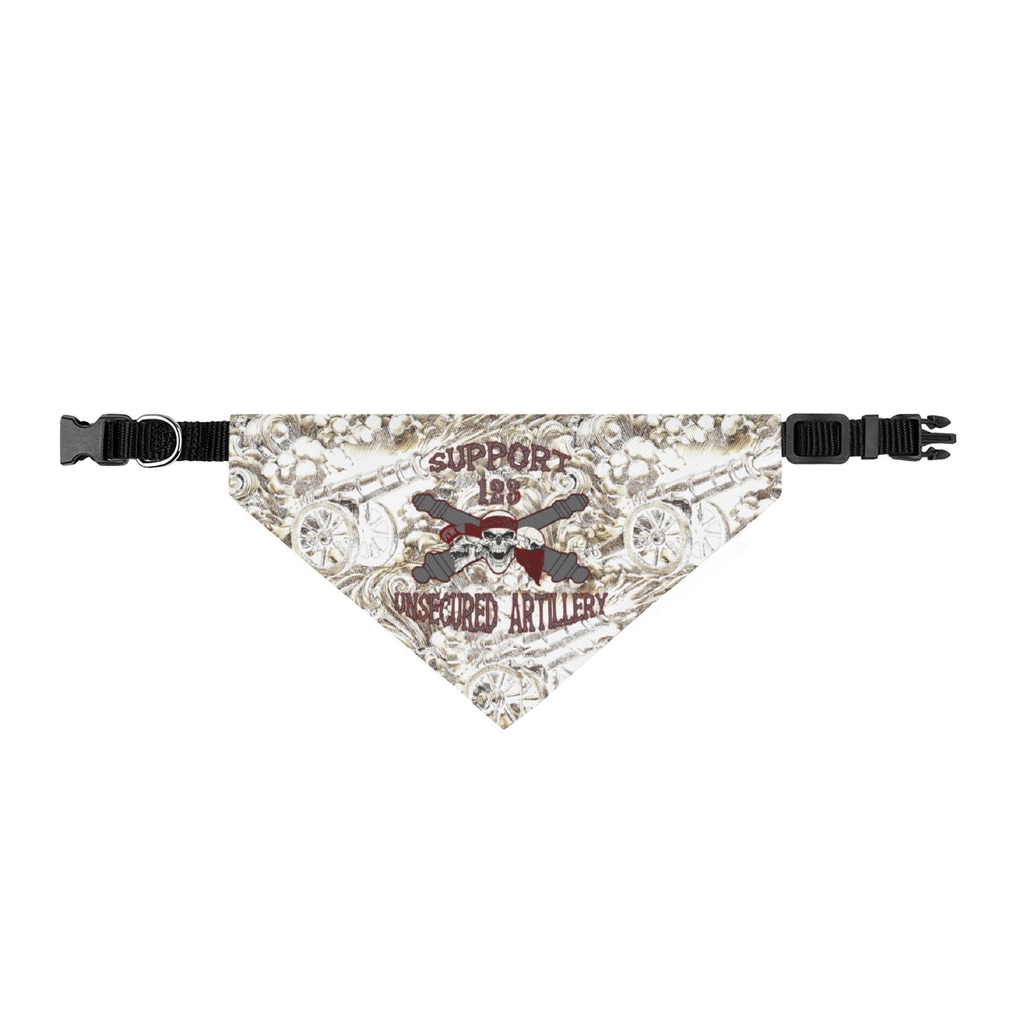 Clip-On Pet Bandana — 'Support Unsecured Artillery'