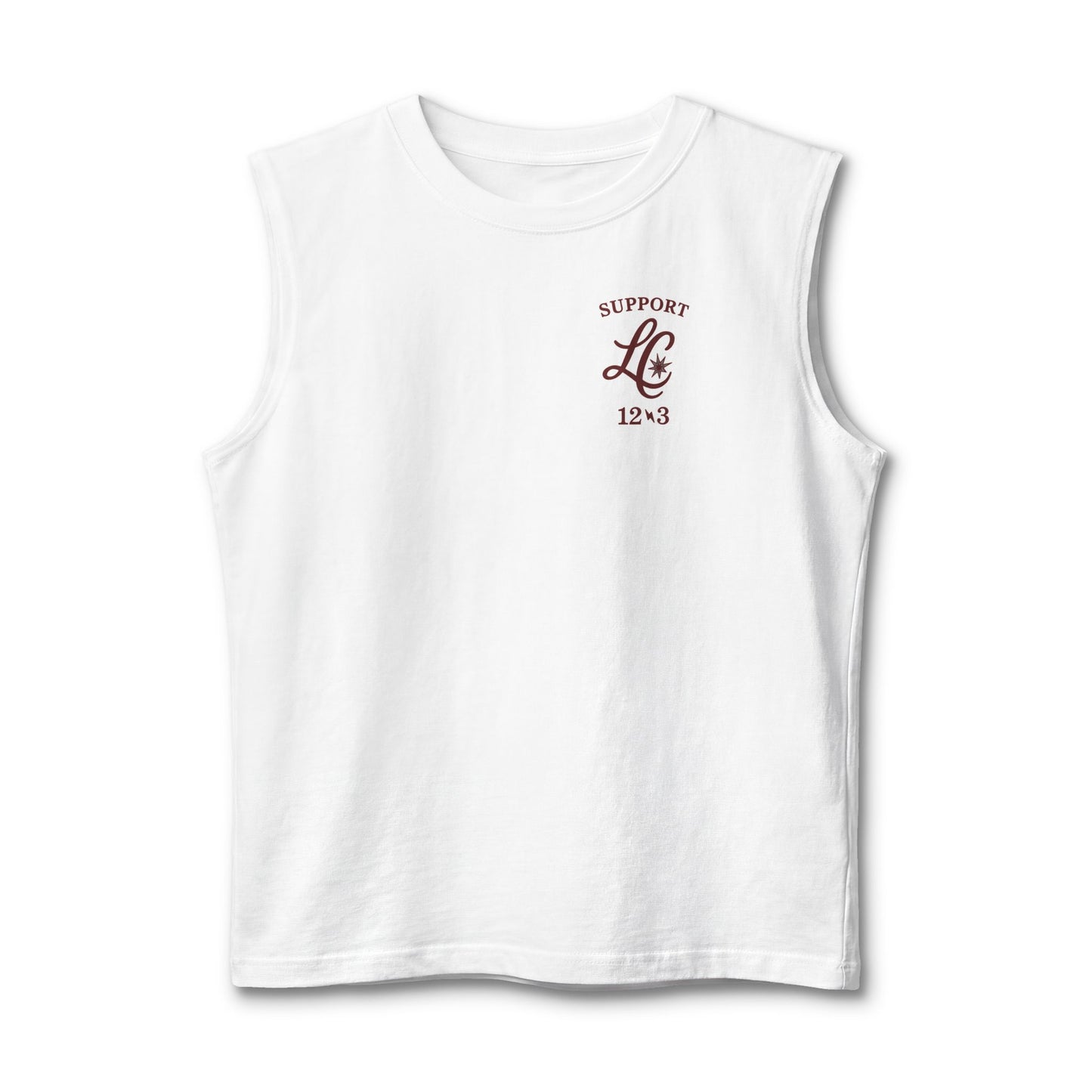Support LC Muscle Tank — Retro Script Logo Tank Top