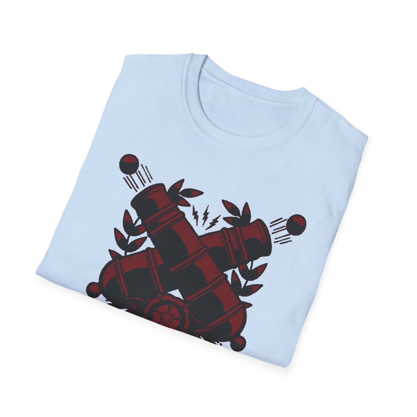 Maroon and Grey Soft T-Shirt - Support Design