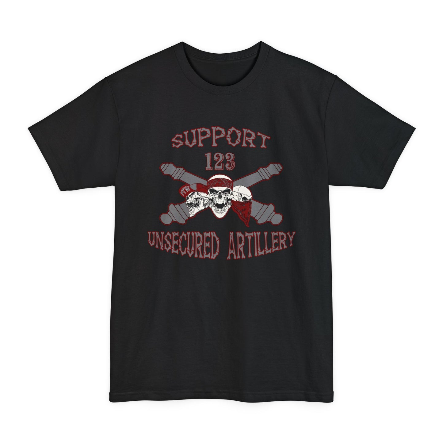 Support 123 Unsecured Artillery T-Shirt (Beefy Sizes)