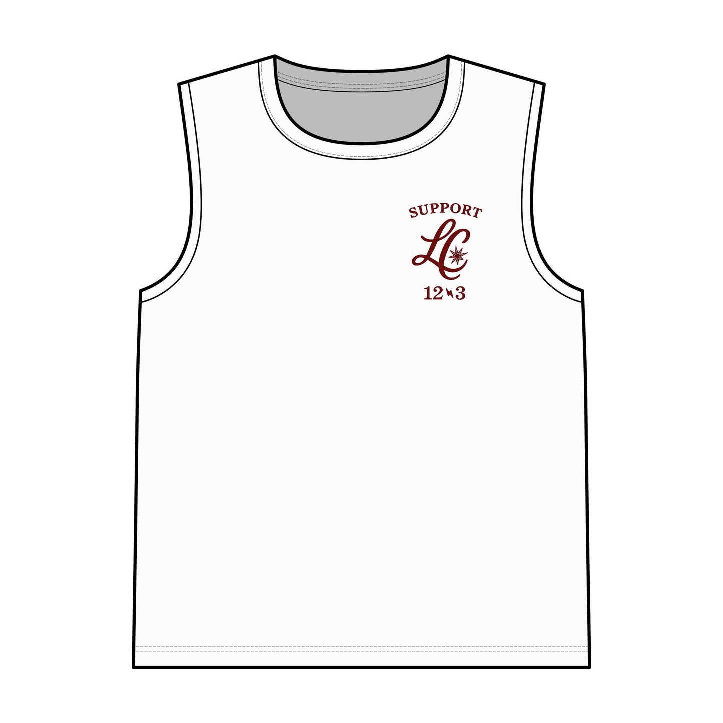 Support LC Muscle Tank — Retro Script Logo Tank Top