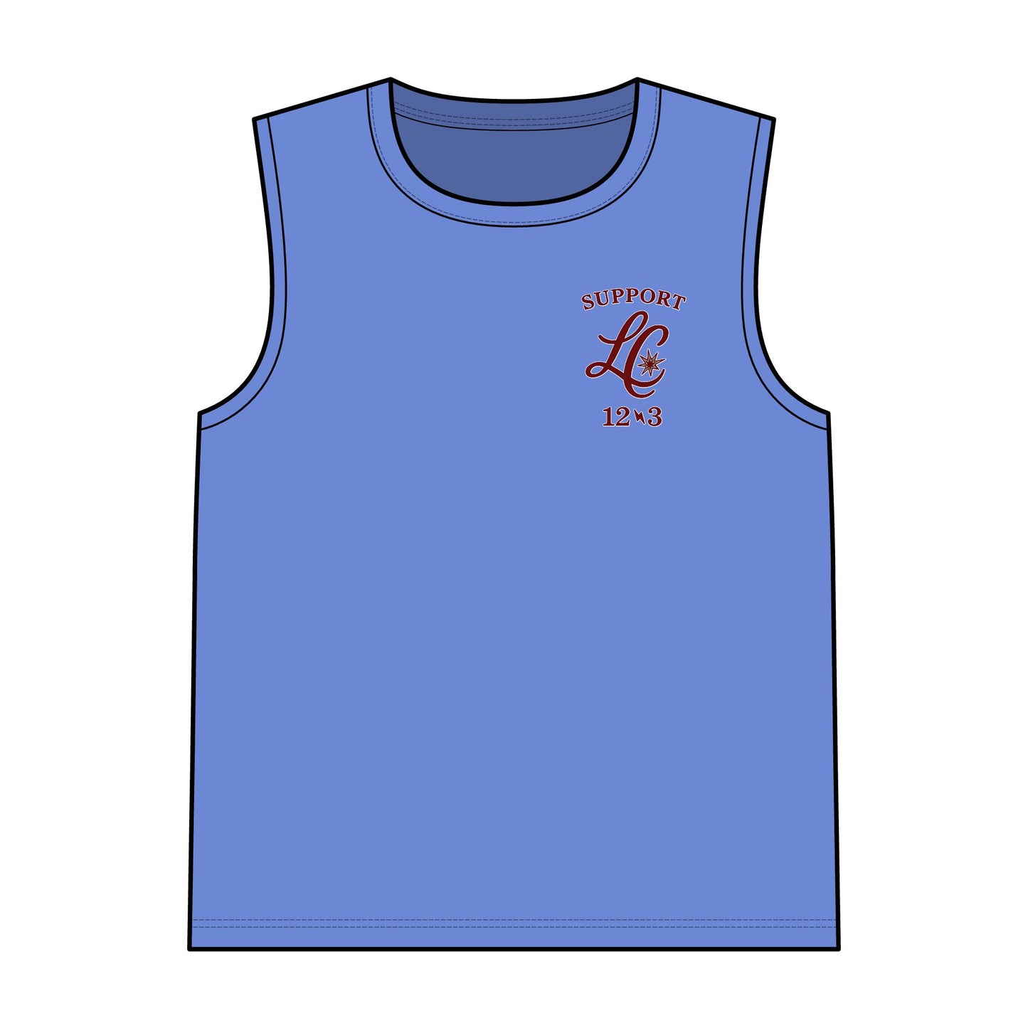 Support LC Muscle Tank — Retro Script Logo Tank Top