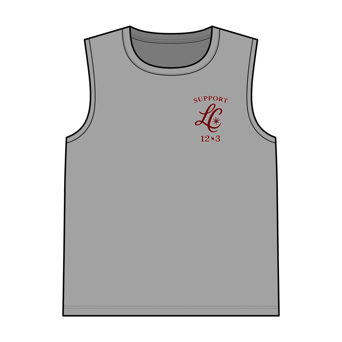 Support LC Muscle Tank — Retro Script Logo Tank Top