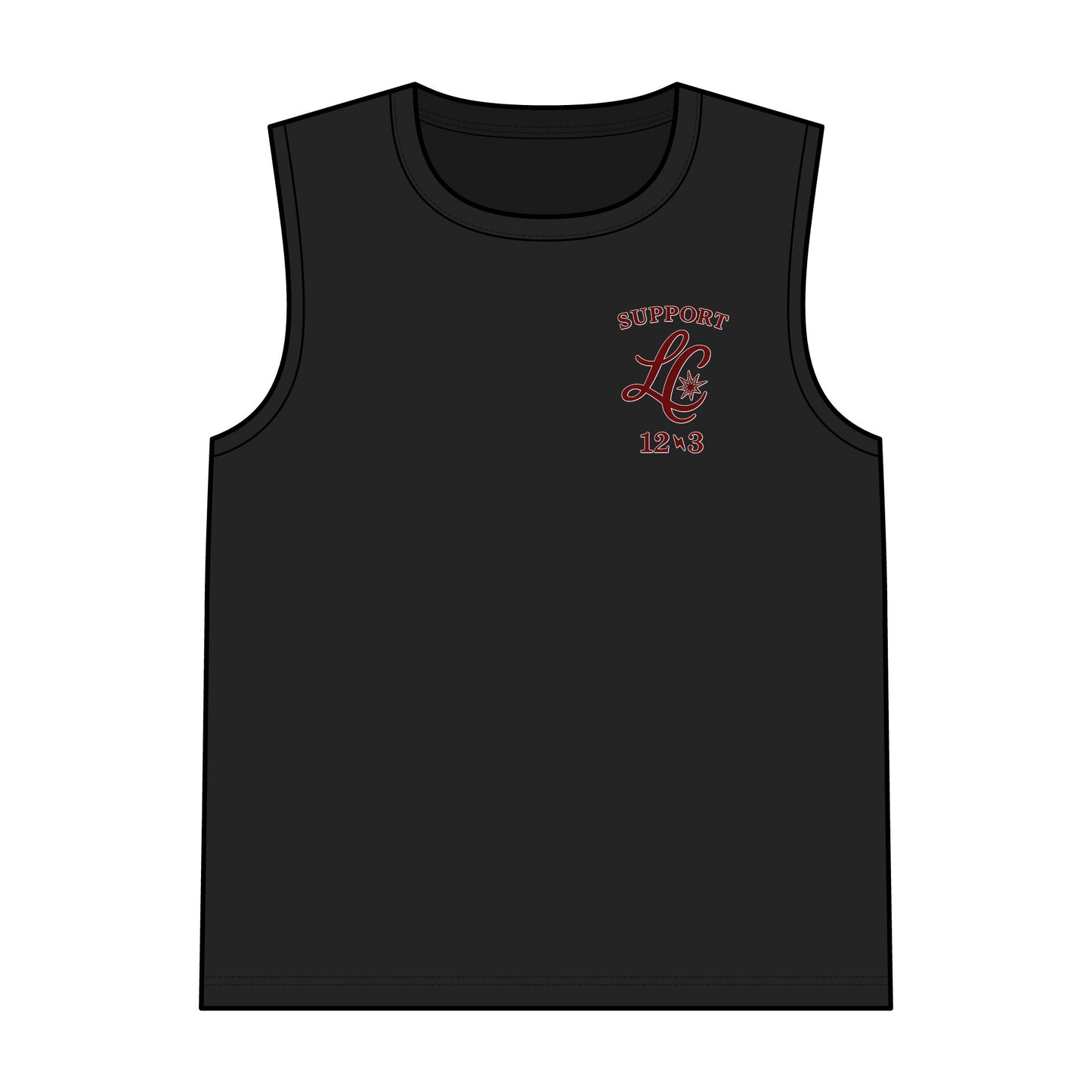 Support LC Muscle Tank — Retro Script Logo Tank Top