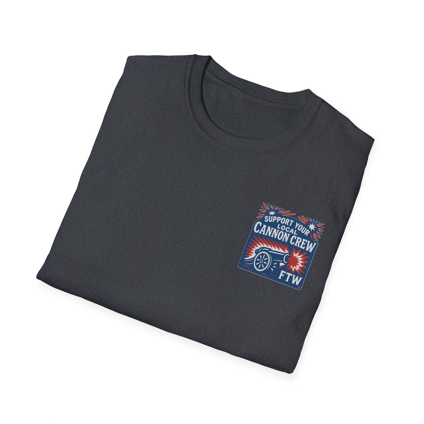 Support Your Local Cannon Crew Unisex Softstyle T-Shirt - Casual Graphic Tee for Events & Celebrations