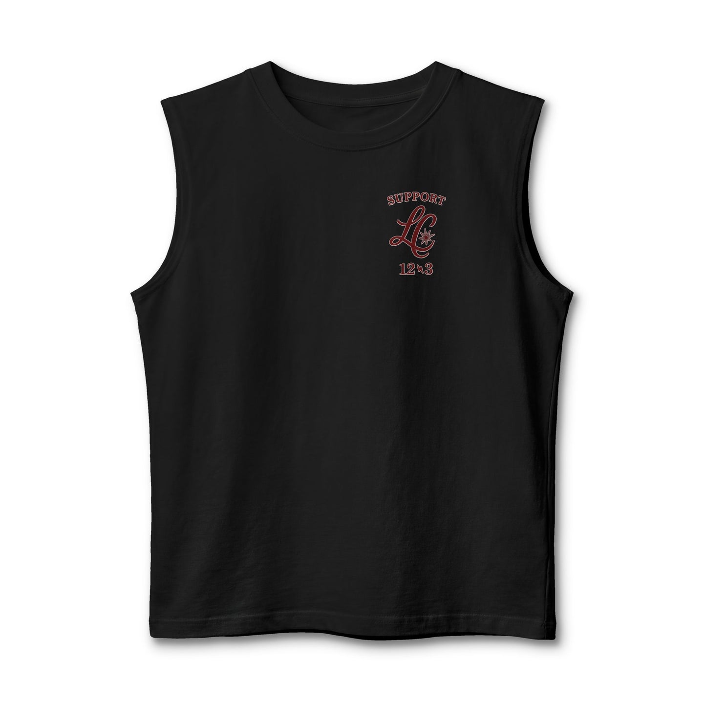 Support LC Muscle Tank — Retro Script Logo Tank Top