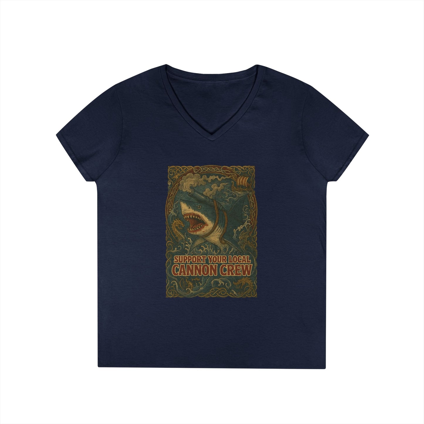 Woman's Shark Cannon Crew Ultra Soft Tee