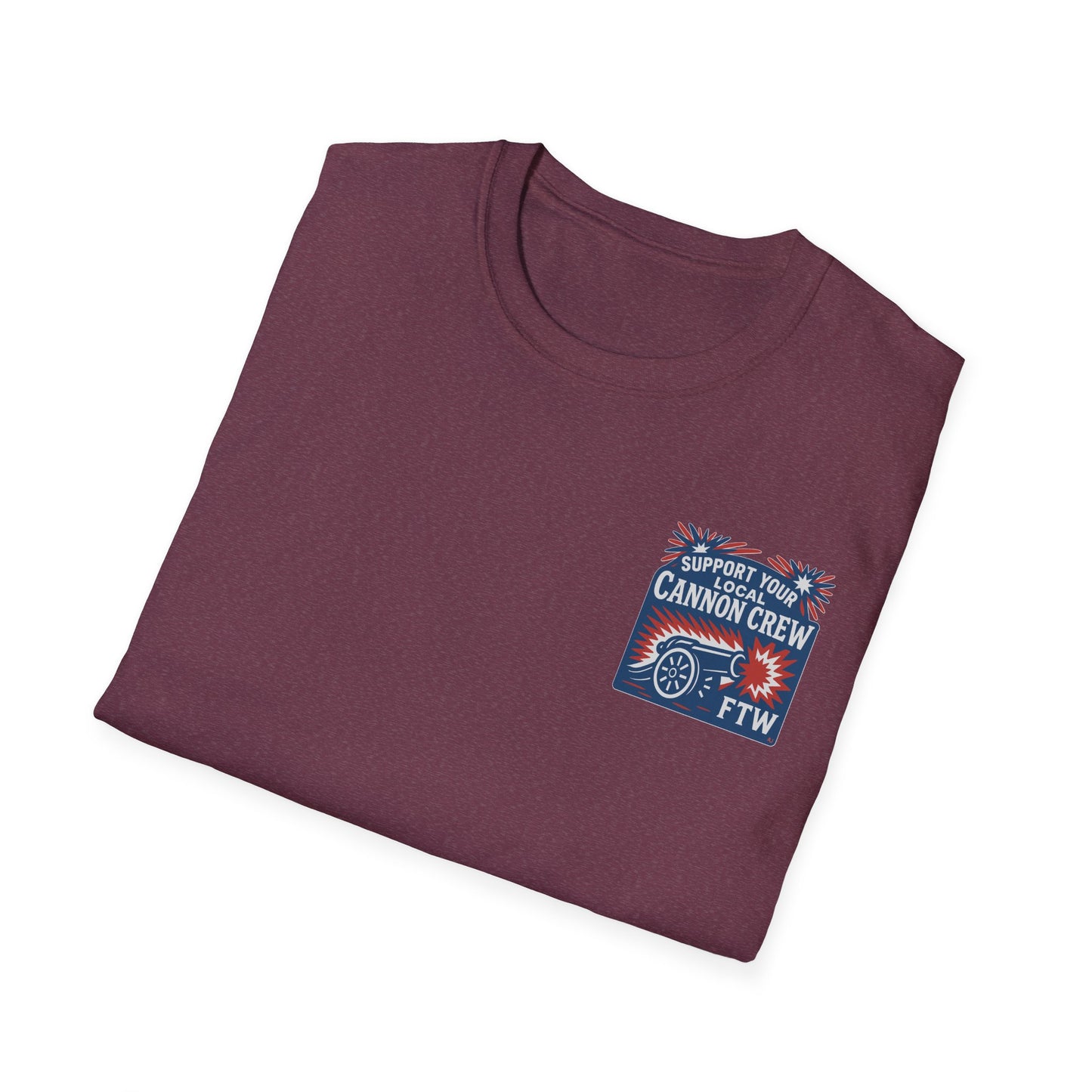 Support Your Local Cannon Crew Unisex Softstyle T-Shirt - Casual Graphic Tee for Events & Celebrations