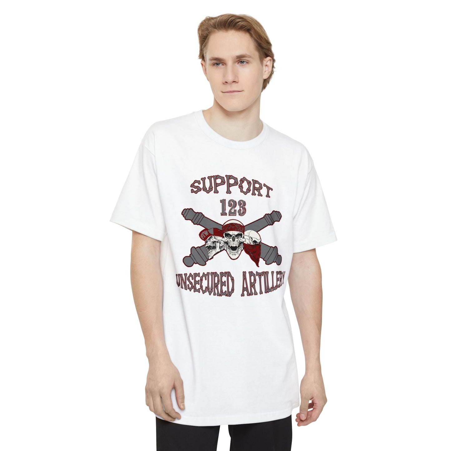 Support 123 Unsecured Artillery T-Shirt (Beefy Sizes)